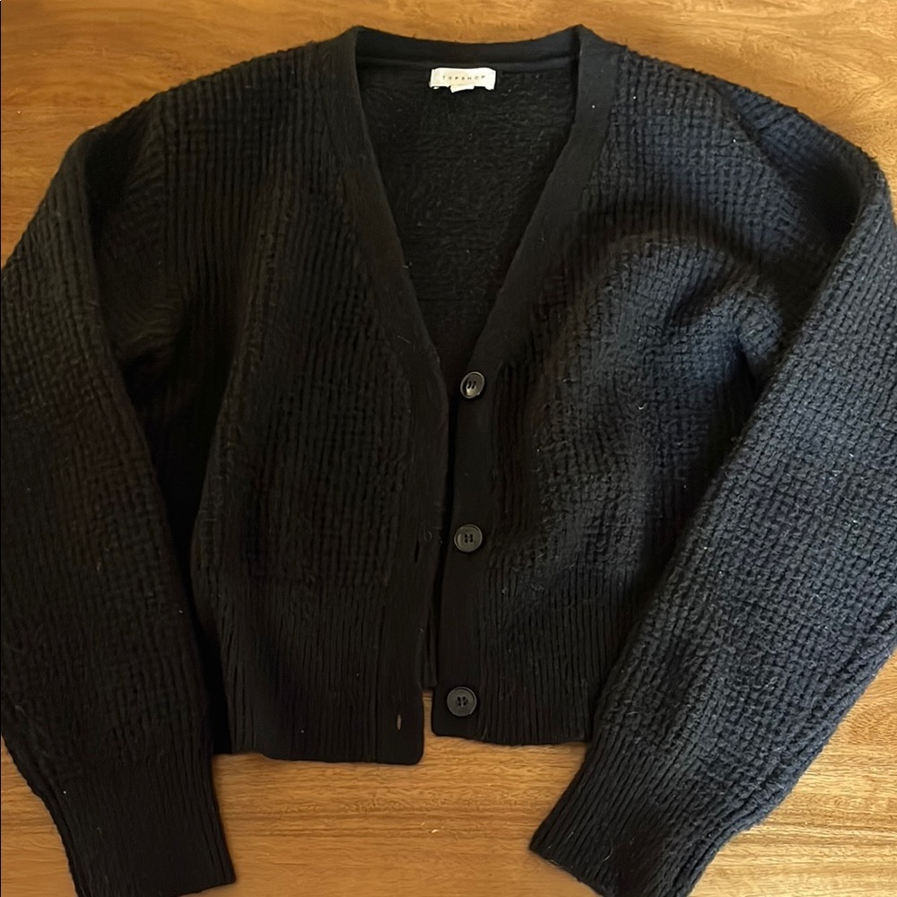 Topshop Black Cardigan Sweater US 12